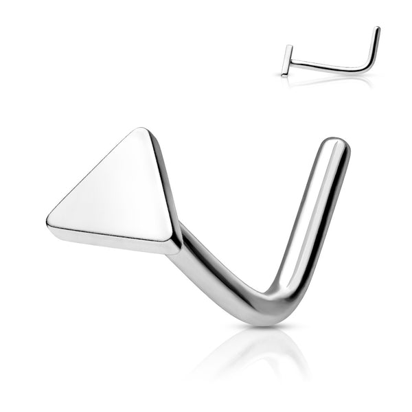 316L Surgical Steel Triangle L-Shape Nose Stud