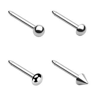 316L Surgical Steel Ball End Dome Spike Nose Bone Stud - Pierced Universe