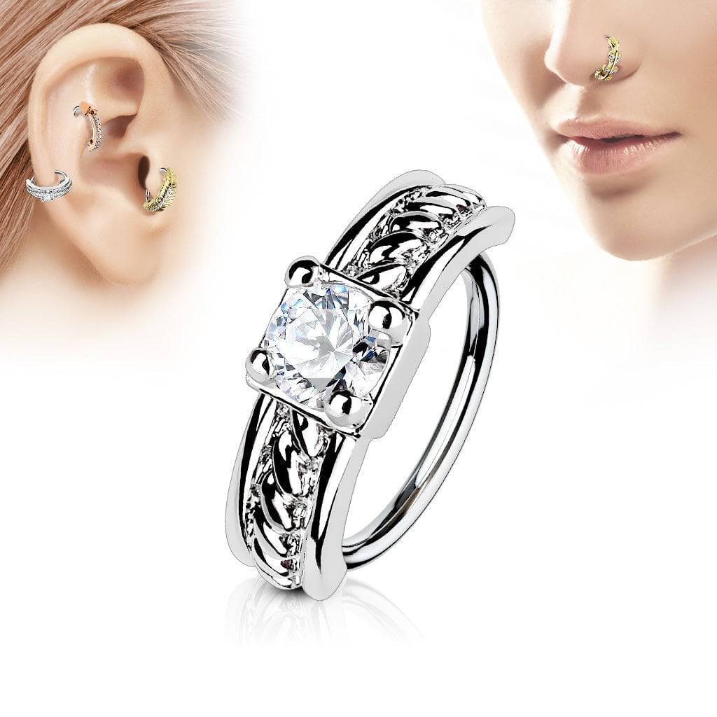 316L Surgical Steel Easy Bend Multi Use Prong Gem Cuff Hoop 316L Surgical Steel Easy Bend Multi Use Prong Gem Cuff Hoop