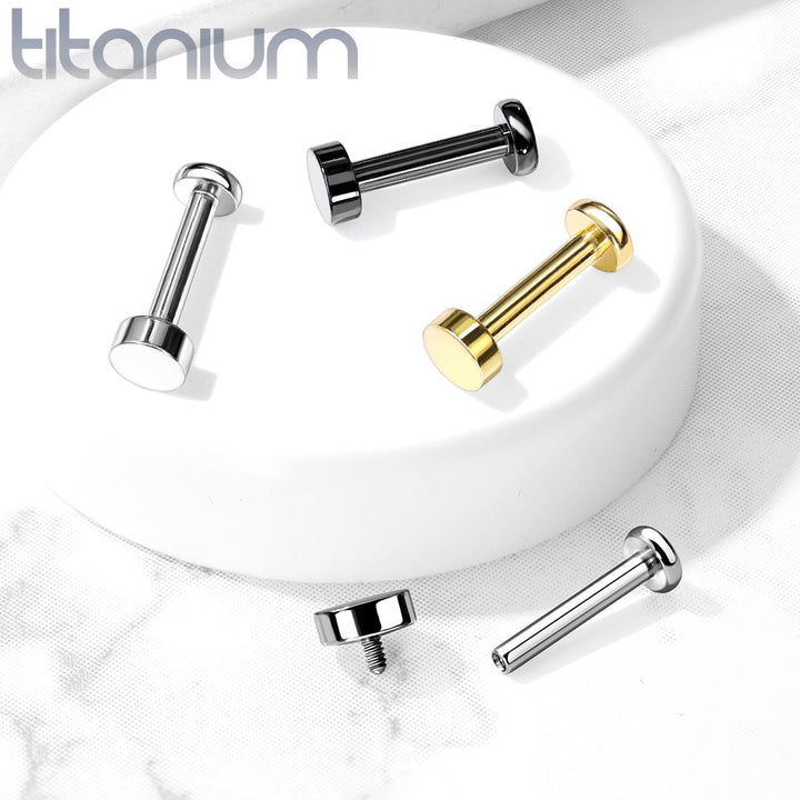 Internally Threaded Small Circle Gold PVD Implant Grade Titanium Labret - Pierced Universe