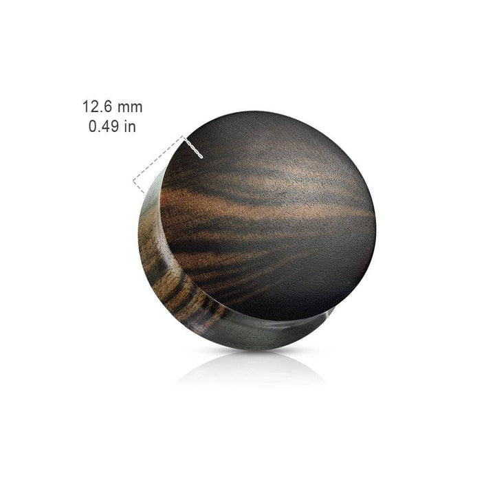 Organic Natural Striped Ebony Wood Double Flared Ear Plugs Spacers Gauges - Pierced Universe